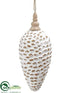 Silk Plants Direct Pinecone Ornament - Beige - Pack of 12