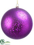 Silk Plants Direct Ball Ornament - Purple - Pack of 12