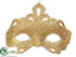 Silk Plants Direct Mask Ornament - Gold - Pack of 20