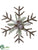 Pine, Cone Snowflake Ornament - Green Snow - Pack of 4