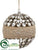 Ball Ornament - Silver Antique - Pack of 4