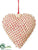 Heart Ornament - Red Ivory - Pack of 6
