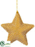 Silk Plants Direct Star Ornament - Gold - Pack of 6
