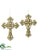 Cross Ornament - Gold - Pack of 12
