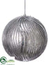 Silk Plants Direct Antique Ball Ornament - Silver - Pack of 4