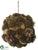 Pompom, Pine Cone Ball Ornament - Green Brown - Pack of 2