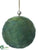 Feather Ball Ornament - Green Silver - Pack of 6