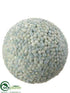 Silk Plants Direct Beaded Ball Ornament - Seafoam - Pack of 4