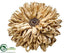 Silk Plants Direct Dahlia Clip on Ornament - Beige Brown - Pack of 6