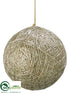 Silk Plants Direct Zari Ball Ornament - Gold Silver - Pack of 4