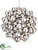 Beaded Ball Ornament - Silver - Pack of 6