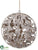 Round Disc Ornament - Gray Two Tone - Pack of 6