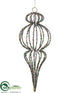 Silk Plants Direct Finial Ornament - Peacock - Pack of 4
