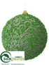 Silk Plants Direct Ball Ornament - Green - Pack of 12