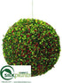 Silk Plants Direct Ball Ornament - Green Red - Pack of 12