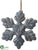 Snowflake Ornament - Gray White - Pack of 36