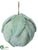 Lamb's Ear Ball Ornament - Green Gray - Pack of 12
