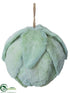 Silk Plants Direct Lamb's Ear Ball Ornament - Green Gray - Pack of 12