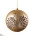 Silk Plants Direct Glittered Pine Cone Ball Ornament - Gold Brown - Pack of 6