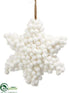 Silk Plants Direct Star Ornament - White Snow - Pack of 12