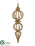 Silk Plants Direct Finial Ornament - Gold - Pack of 12
