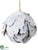 Ball Ornament - Brown Snow - Pack of 12