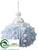 Shell Ornament - Blue Whitewashed - Pack of 12