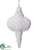Finial Ornament - White - Pack of 6