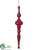 Finial Ornament - Red - Pack of 2