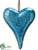 Heart Ornament - Aqua - Pack of 6