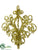 Chandelier Ornament - Gold - Pack of 12