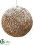 Silk Plants Direct Ball Ornament - Brown Ice - Pack of 3