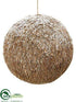 Silk Plants Direct Ball Ornament - Brown Ice - Pack of 3