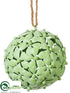 Silk Plants Direct Ball Ornament - Green - Pack of 6