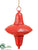 Finial Ornament - Red - Pack of 1