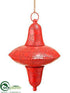 Silk Plants Direct Finial Ornament - Red - Pack of 1