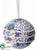 Ball Ornament - Blue - Pack of 6