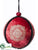Ball Ornament - Red Gold - Pack of 6