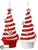 Candy Cone Ornament - Red White - Pack of 24