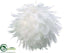 Silk Plants Direct Feather Ball Ornament - White - Pack of 12