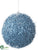 Fuzzy Ball Ornament - Blue - Pack of 12