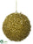 Fuzzy Ball Ornament - Gold - Pack of 12