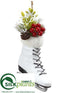 Silk Plants Direct Skating Shoe Ornament - White - Pack of 12