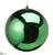 Shiny Plastic Ball Ornament - Green - Pack of 24