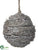 Twig Ball Ornament - Brown Silver - Pack of 6