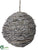 Twig Ball Ornament - Brown Silver - Pack of 6