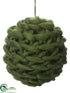 Silk Plants Direct Ball Ornament - Green - Pack of 4
