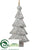 Star Tree Mold Ornament - Silver Antique - Pack of 12