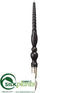 Silk Plants Direct Ornament - Black Silver - Pack of 2