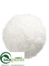 Silk Plants Direct Snowball Ornament - White - Pack of 4